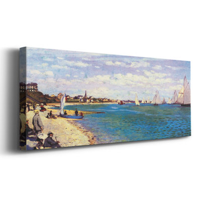 «The Beach At Sainte Adresse» par Monet, reproduction sur toile