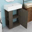 Meuble-lavabo avec lavabo et tablettes
