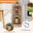 4-Tier Corner Shelf With Rubber Wood Frame And Anti-Toppling Kit