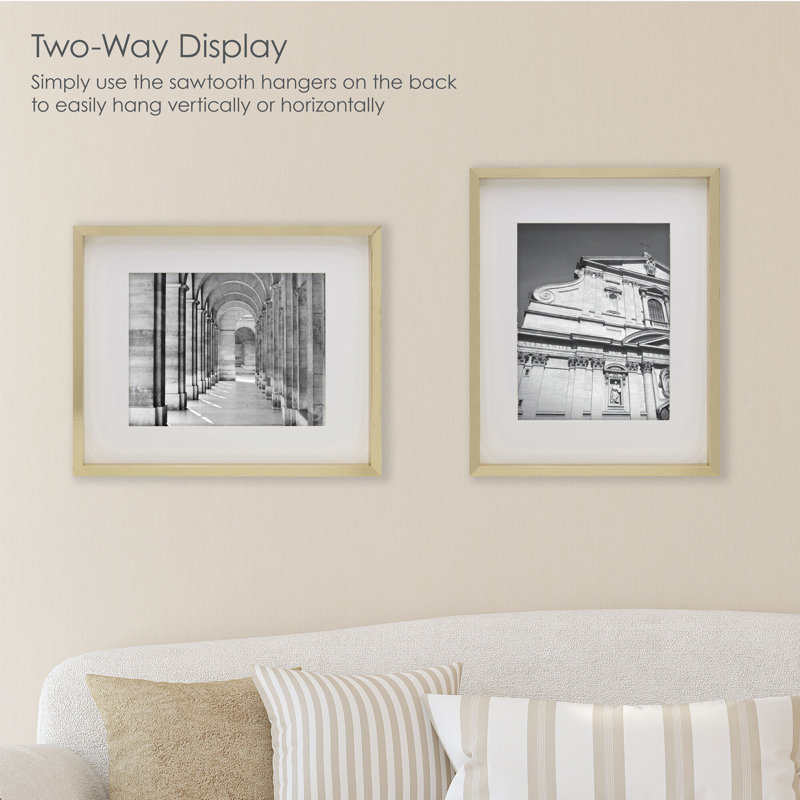 Bold Gallery Frame-16 X 20 Matted To 11 X 14, Gold