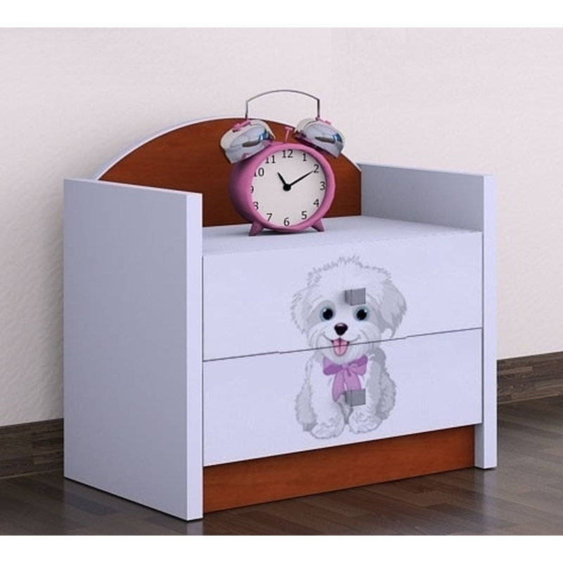 Jaiden 2 Drawer Nightstand, Brown