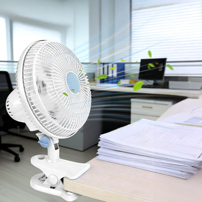 8.7" x 8.7" x 8.7" Clip Fan Beige Clip-On