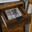 39 cm W Steel Bedside Table