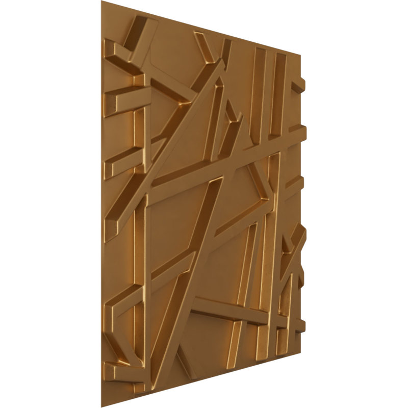Panneau mural décoratif Evergreen EnduraWall 3D, Doré brillant
