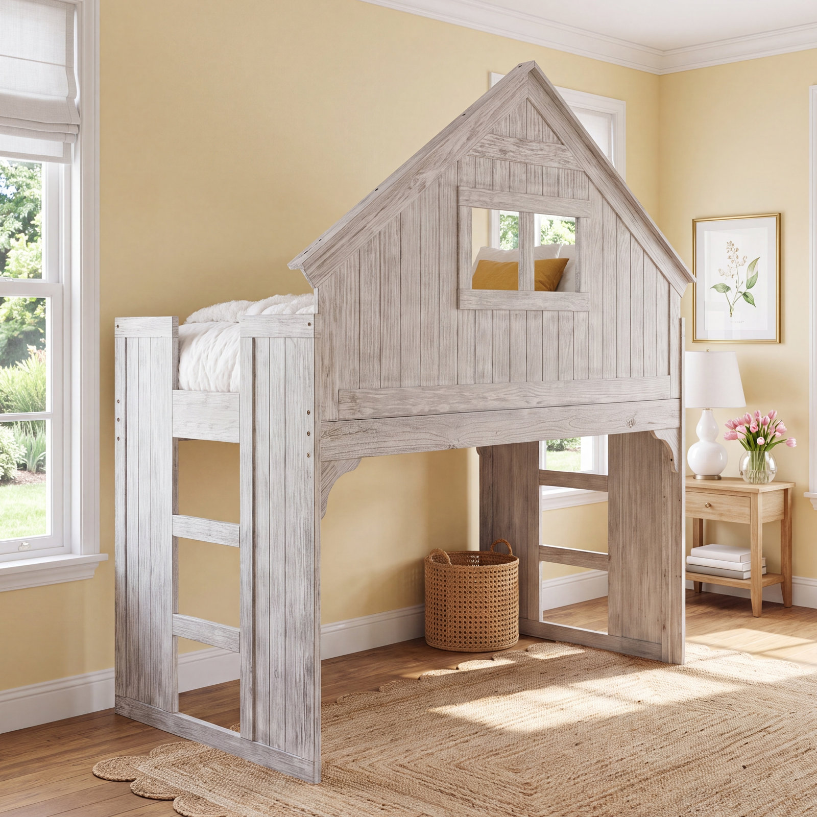 Twin Over Full Solid Wood Bunk Bed