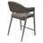 Adele Set Of Two Counter Height Chairs In Grey Leatherette W/ Brushed Stainless Steel Leg-116669283