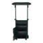 Chariot pour ordinateur portable réglable avec rangement assis et debout, noir