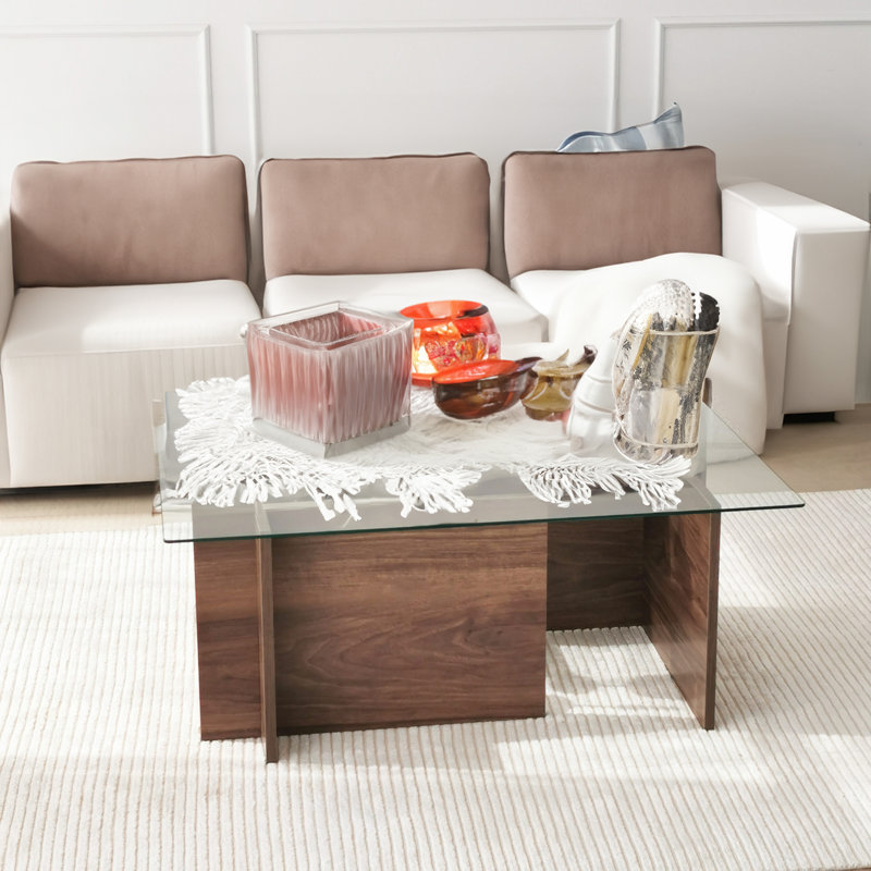 Kedzior Glass Top Single Coffee Table