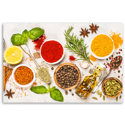 Herbs and Spices for the Kitchen Art Print on Canvas