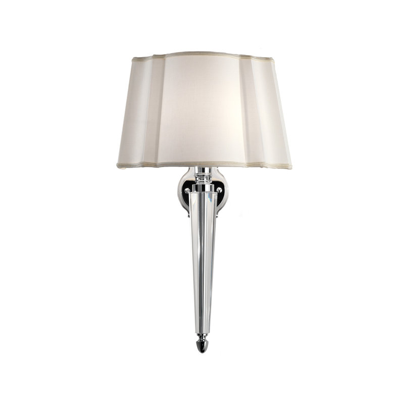 Crystal 1-Light Dimmable Bath Sconce, Chrome