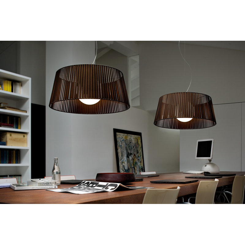 Ribbon 1 - Light Pendant, Matte Black, Mocha, 84.6" H x 23.6" W x 23.6" D