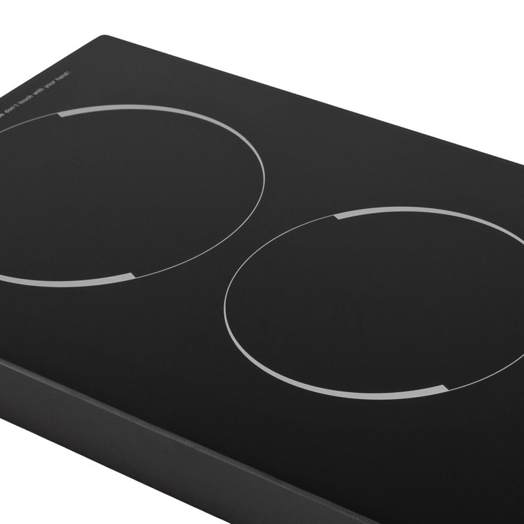 Double Electric Cooktop, 120V 2400W 24 Inch Built-in Electric Stove Ceramic  Cooktop with LED Touch Screen, 9 Levels Settings, Kids Lock, Overheat  Protection 