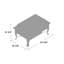 Couverture rectangulaire en acier inoxydable 8-qt