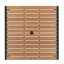 Table de patio carrée en faux teck 35 po, 2 chaises et parasol 9 pi avec base Abdul-Hadi-1260650635