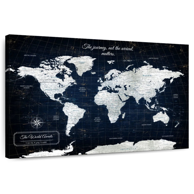 The World Awaits Push Pin Travel Milstead I, H 8 po x l 12 po
