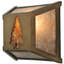 Applique murale carrée 1 lumière en pin