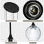 5-Light Cluster Pendant Lamp With Hammered Glass-124527527