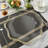 Clear Charger Plates with Gold Rim, Plastic