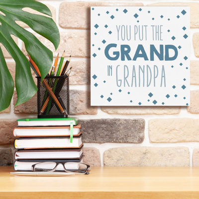  «Grandpa» par Erin Clark, art mural sur toile, 18 po x 18 po