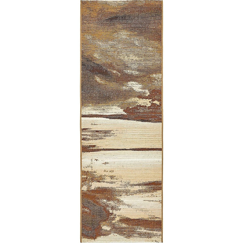 Outdoor Veranda Area Rug Bronzed Color, Runner 2' x 6'