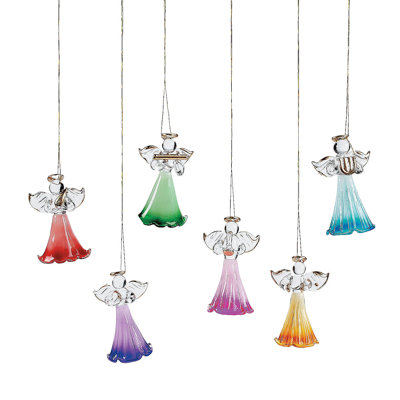7.5'' Glass Hanging Figurine Ornament