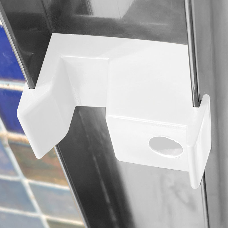 Butoir de porte de douche coulissante et guide de porte Prime-Line, 1-1 / 2 po Largeur, plastique (2 ensembles)