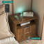 Table de chevet avec station de charge, table de chevet intelligente avec veilleuse, tables de chevet avec armoire de rangement pour la chambre à coucher, bois-942283285