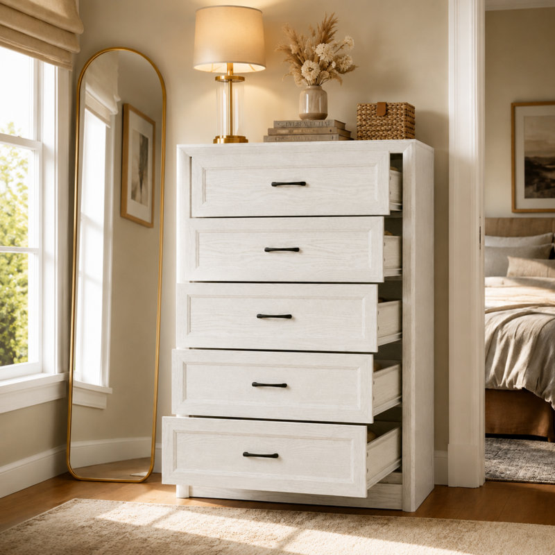 31'' W 5 - Drawer Dresser, White