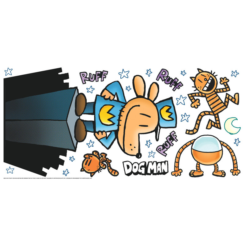 Dog Man and Friends Giant Peel and Stick Wall Decals