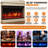 63" TV Stand with Electric Fireplace for TVs up to 70 Inch, Media Entertainment Center with Cable Management, Adjustable Shelves & Hidden Storage Doors-1103207048