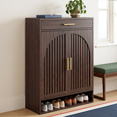 Armoire de rangement pour chaussures 24 paires avec tablettes réglables et tiroir