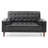 Andrews 60in Loveseat, Black