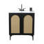 Ensemble de meuble-lavabo simple moderne 30 po noir