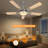 52" Ceiling Fan With Light, Remote & APP Control, Low Profile RGB Ceiling Fans Light, Reversible, 6 Speeds, 3000-6500K Stepless Dimming, Modern Ceiling Fan For Bedroom Indoor/Outdoor Use Wood-1667578175-1667578174