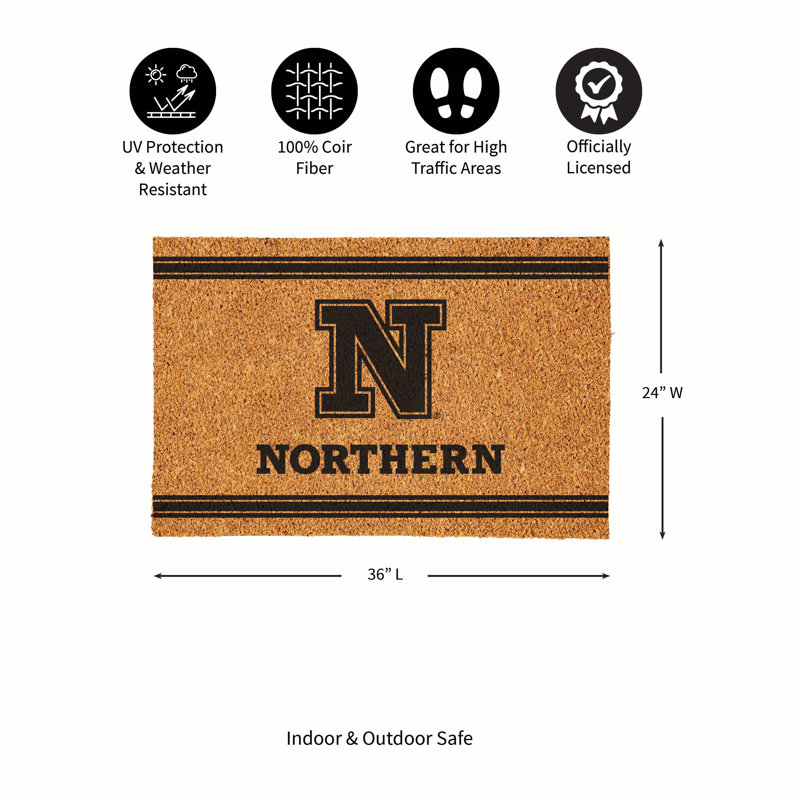 Grand tapis couleur coco 36 po x 24 po Northern State University