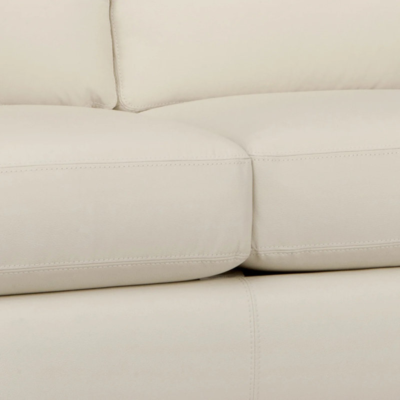 Ensemble de salon en cuir 2 pièces Bedlington, Cuir assorti blanc