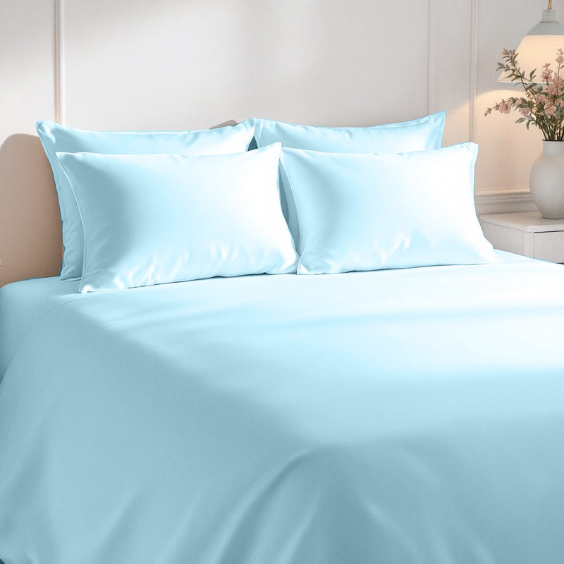 Luxurious Premium Microfiber Sheet Set, Aqua, California King Sheet Set with  4 Pillowcases