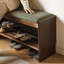 Banc rembourré brun