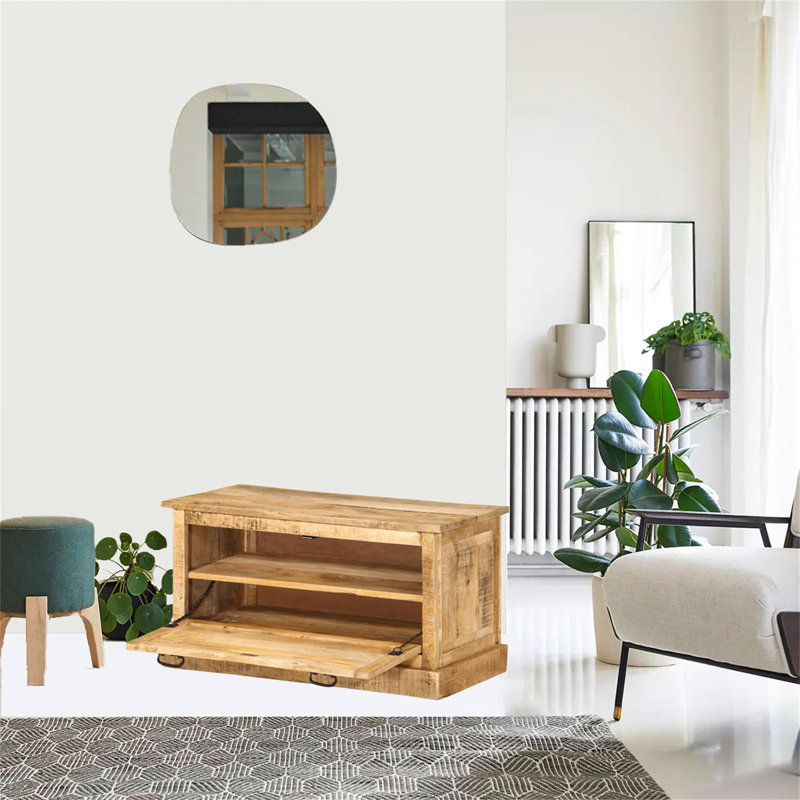 Asomatos Upholstered Bench with Shoe Storage