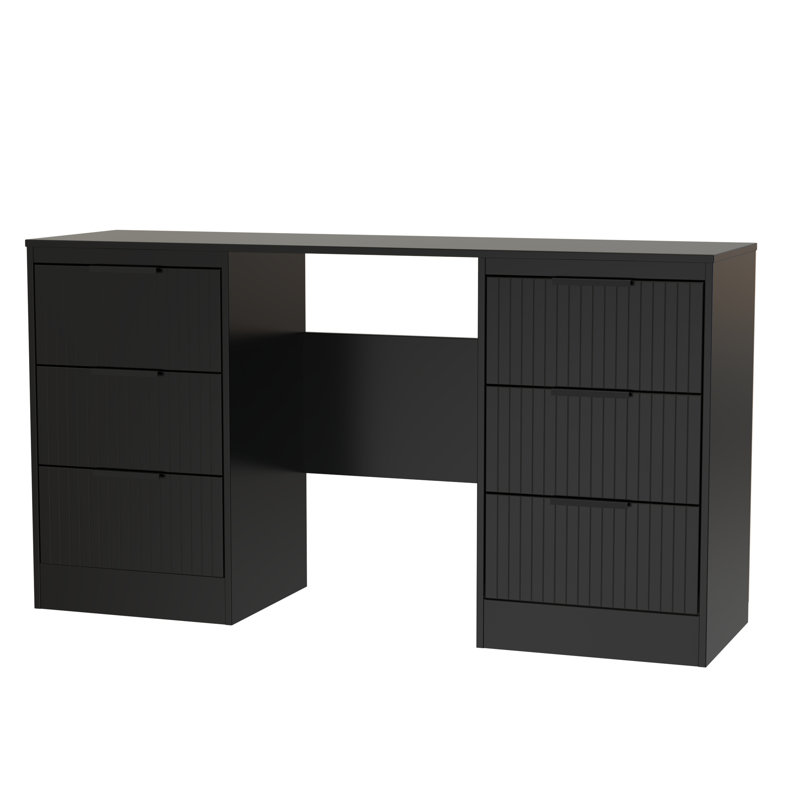 Berklie Dressing Table, Deep Black/Black