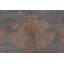 Tapis bleu à motif floral Oushak 8 x 9