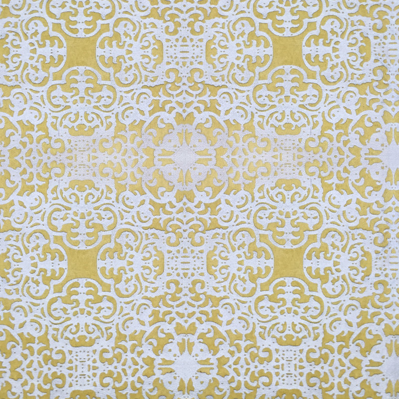 Foil Print on Velvet | Petra Fabric_PETRA, Gold