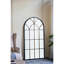 34X65.5" Arched Mirror With Black And Gold Design For Living Spaces, Making A Bold Statement Reflecting Elegance