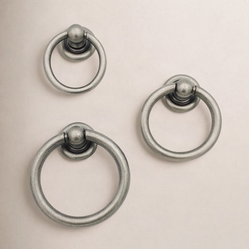 Drawer Small Ring Pull, Antique Silver