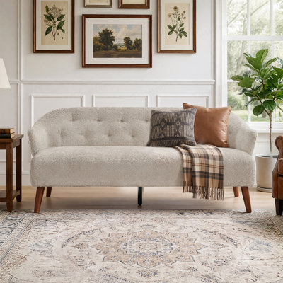 Modern 3seater Sofa 736 Tufted Upholstered Couch Comfy Upholstered Sofa