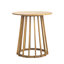 Ensemble repas d'extérieur 3 pièces en bois d'acacia avec coussins crème