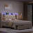 Upholstered Platform Bed, LED Bed Frame with Smart Charging, Storage Headboard-2083645325-2083813086