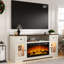Meuble télé blanc de 80 po avec foyer 36 po et lumières DEL Wrought Studio ™.