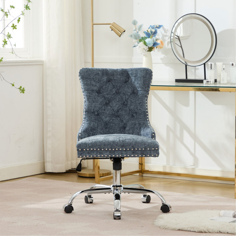 Chaise de bureau Furniture, Chenille, Light Blue