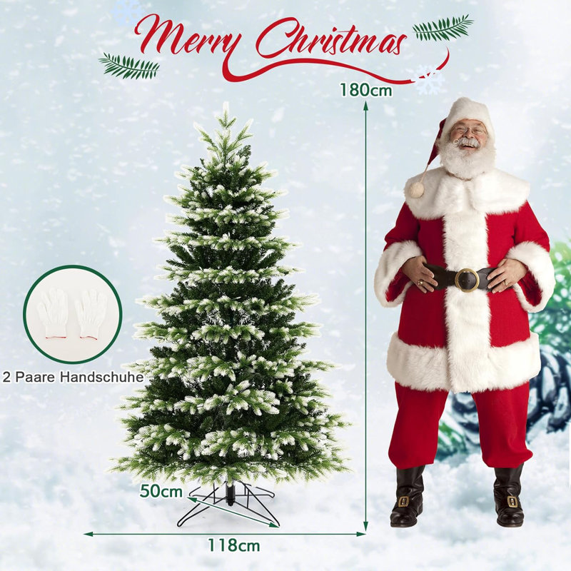 Lighted Artificial Pine Christmas Tree